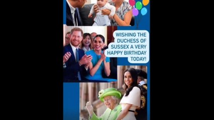 Video herunterladen: Meghan Markle a 40 ans - la famille royale souhaite un joyeux anniversaire à la duchesse de sussex