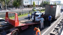 Malatya'da trafiği felç eden zincirleme kaza