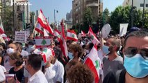 شاهد: مظاهرات لبنانية غاضبة في الذكرى الأولى لانفجار مرفأ بيروت