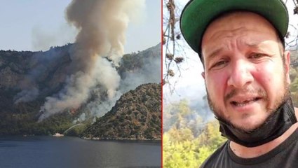 Marmaris'teki evine alevlerin dayandığı Şahan Gökbakar'dan eşine duygusal sözler: Evimiz yanarsa hiç önemli değil