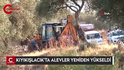 Herkes seferber oldu ama Kıyıkışlacık’ta alevler yeniden yükseldi
