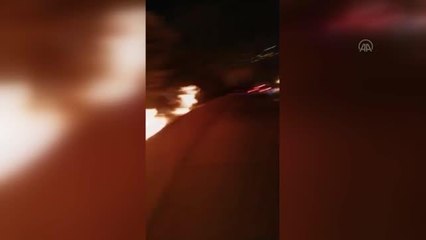 Milas ilçesindeki orman yangını Kemerköy Termik Santrali'nin tel örgülerine kadar yaklaştı