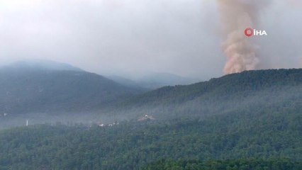 Manavgat'ta, Kızıldağ Mahallesinde alevler yeniden yükseldi