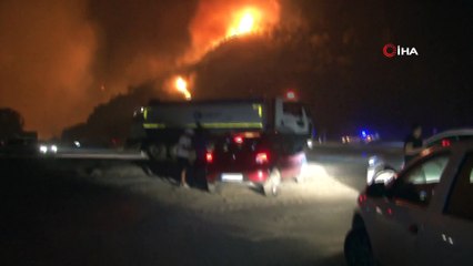 Milas'ta alevler termik santrale sıçradı: İHA ekibi tehlikeye rağmen görevine devam etti