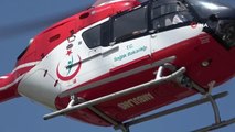Beyin kanaması geçiren yaşlı adam ambulans helikopterle hastaneye yetiştirildi