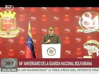 Jefe de Estado envió salutación a la Guardia Nacional Bolivariana en su 84° Aniversario