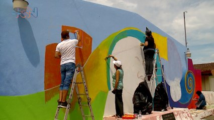 mqn-rtistas regalaron color y alegría a Hogar de Ancianos-040821