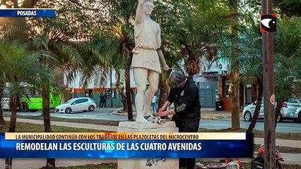 Remodelan las esculturas de las cuatro avenidas