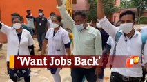 Odisha Chief Secy & 5T Secy Face Protest In Bolangir As Nursing Staff Demand Reinstatement