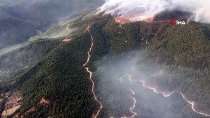 Muğla’da yangınla mücadele hız kesemeden sürüyor