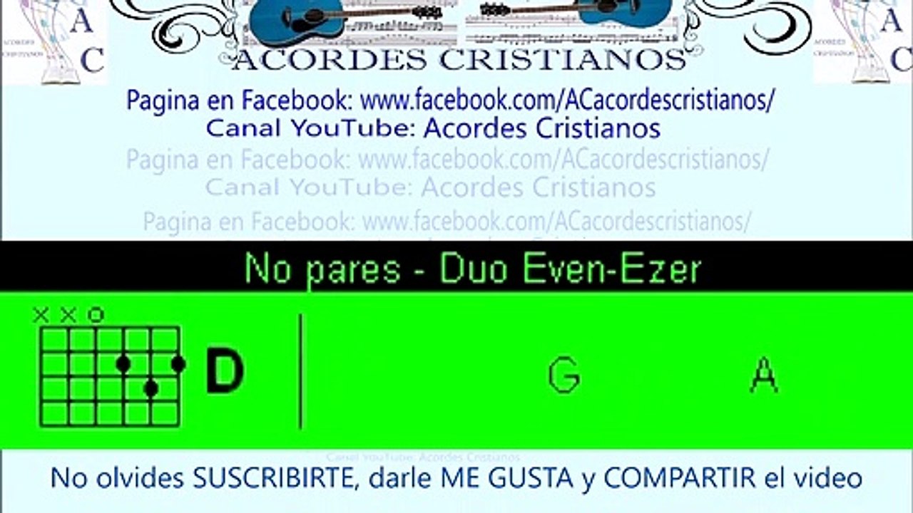 No pares - Duo Eben-Ezer Acordes Guitarra