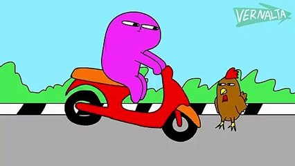 Ayam waktu mau nyebrang jalan be like