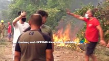 Κλιμάκιο του ΚΙΝΑΛ στα πύρινα μέτωπα της Βόρειας Εύβοιας