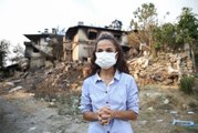 Şehit orman işçisinin kızı, Manavgat'taki yangın alanında gönüllere dokunuyor