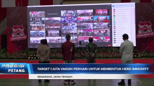 Panglima TNI & Kapolri Tinjau Vaksinasi Massal di Semarang, Jawa Tengah