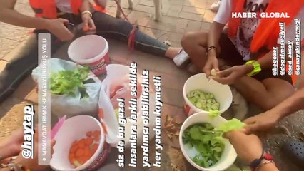 Burcu Esmersoy yangın bölgesinde! Kuzuyu biberonla besledi