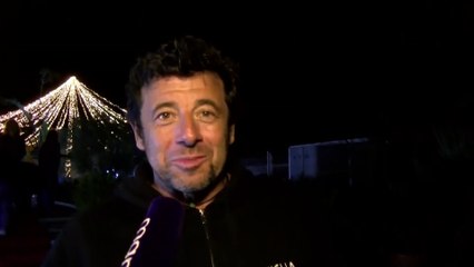 Patrick Bruel au micro de Davy Moisson après son concert à Château Virant.