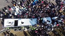 Descontrol y desesperación: saquearon un camión que volcó en la Panamericana en Zárate