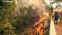 Grèce : les pompiers bataillent contre deux incendies inquiétants à Olympie et sur l'île d'Eubée