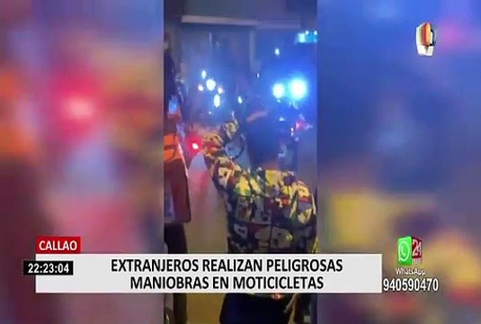 Callao: vecinos denuncian peligrosas maniobras de motociclistas extranjeros