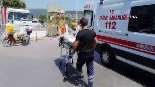 Akaryakıt istasyonunda korkutan kaza