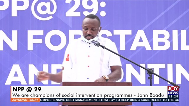 NPP @ 29: We are champions of social intervention programmes - John Boadu - Joy News Today (5-8-21)