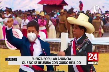 La bancada de Fuerza Popular anunció que no se reunirá con Guido Bellido