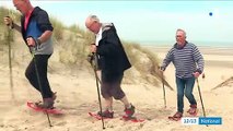 Loisirs : dans le Pas-de-Calais, les touristes découvrent les raquettes sur sable