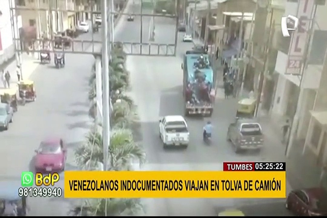Tumbes: Detienen a extranjeros indocumentados viajando en tolva de camión