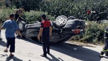 Kontrolden çıkan otomobil takla attı: 3 yaralı