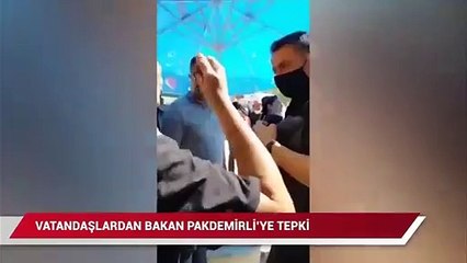 Vatandaşlar Bekir Pakdemirli'yi protesto etti! ''Her yer yandı, devletin helikopterleri neredeydi?"