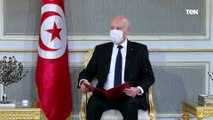 لقاء الرئيس التونسي قيس سعيد مع السيد بشير الكثيري المدير العام لديوان الحبوب
