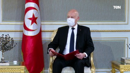 لقاء الرئيس التونسي قيس سعيد مع السيد بشير الكثيري المدير العام لديوان الحبوب