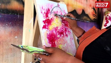 7 Talent : Makamssa, l'artiste qui peint au "couteau"