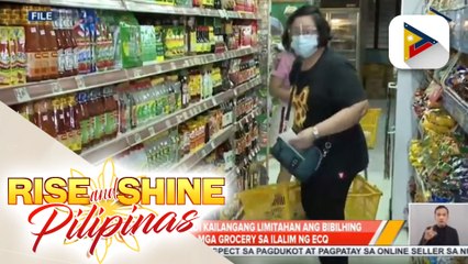 DTI, nilinaw na hindi kailangang limitahan ang bibilhing pagkain sa mga grocery sa ilalim ng ECQ