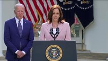 Kamala Harris APPLAUDS Jan 6 police in front of White House