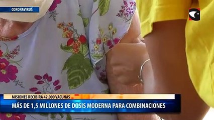 Más de 1,5 millones de dosis moderna para combinaciones