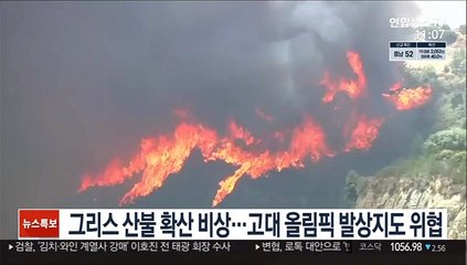 그리스 산불 확산 비상…고대 올림픽 발상지도 위협