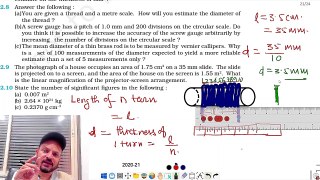 Exercise 2.8 Units and Measurements Class 11 Physics