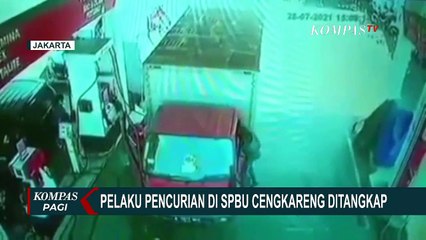 Detik-Detik Polisi Tangkap Pelaku Pencurian di SPBU Cengkareng