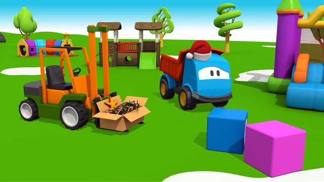 Leo der neugierige Lastwagen und der bunte Weihnachtsbaum! Helft uns einen Baum zu schmüc