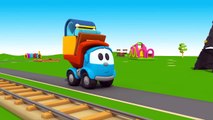 Leo Junior baut einen Bahnhof - Der kleine Zug braucht eine Bahnstation - 3D Cartoon in de