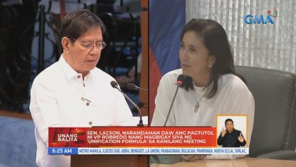 Sen. Lacson, naramdaman daw ang pagtutol ni VP Robredo nang magbigay siya ng 'unification formula' sa kanilang meeting | UB