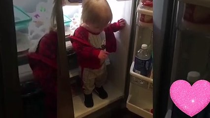 What Happens When Baby Open The Fridge  Funny baby video 1