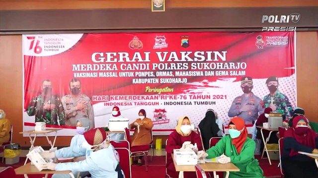 Vaksinasi Merdeka Candi Polres Sukoharjo