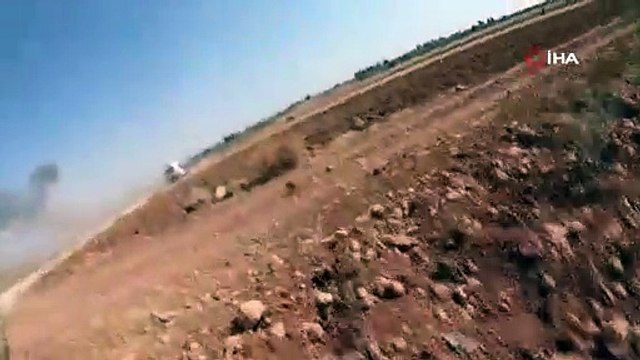 Suriye Sivil Savunması, terör örgütü PKK'nın saldırı görüntülerini yayınladı