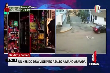 Violento asalto a mano armada dejó una persona herida en el Callao