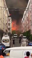 Esenyurt'ta fabrikada büyük yangın