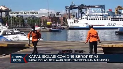 Kapal Isolasi Berlayar Di Sekitar Perairan Makassar