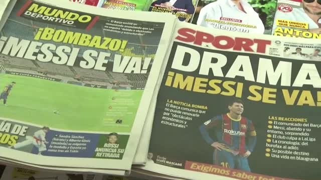 City of Barcelona still in shock after Messi announcement